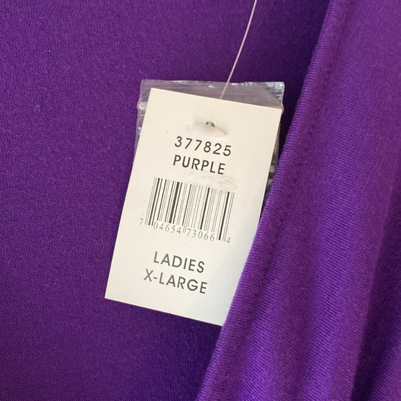 Eci New York Women’s size XL Purple Beaded Short Sleeve Blouse - Picture 6 of 8